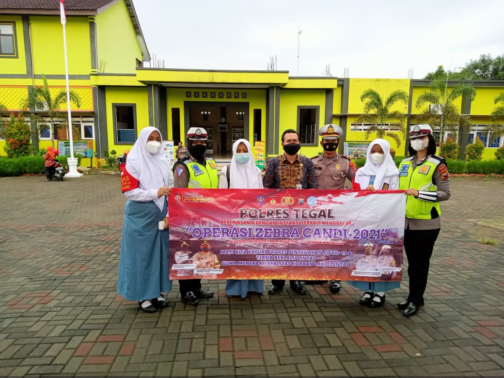serba serbi operasi zebra dari polres tegal, agar siswa siswa juga mematuhi peraturan lalu lintas