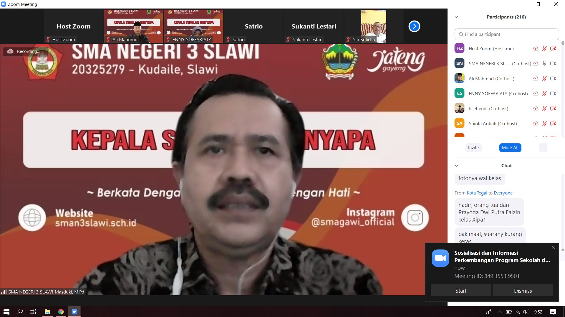 Kepala Sekolah Menyapa sebagai Sarana Komunikasi Sekolah dengan Orang Tua