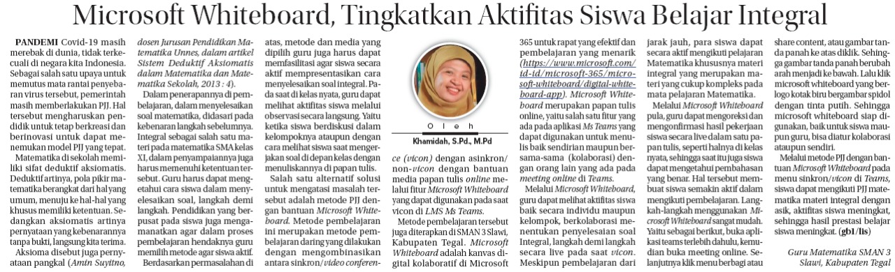 Artikel Guru Khamidah