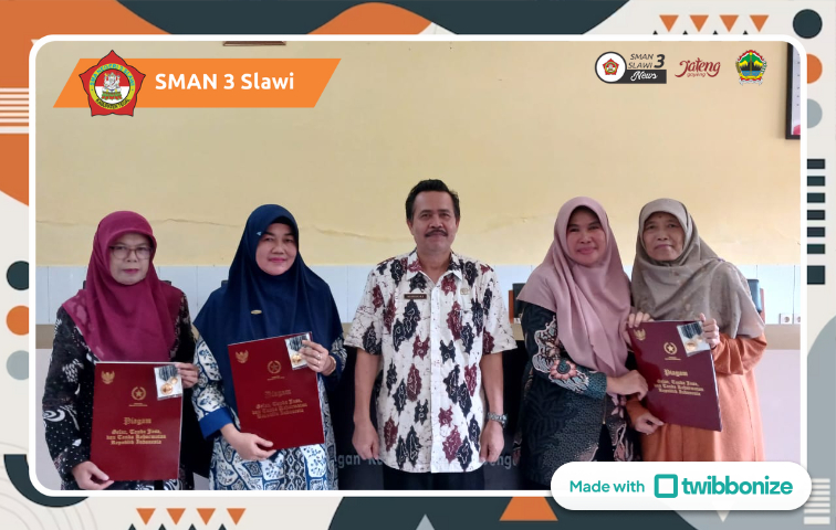 5 Warga SMAN 3 Slawi Raih Penghargaan Karya Satya Lencana Karya Satya